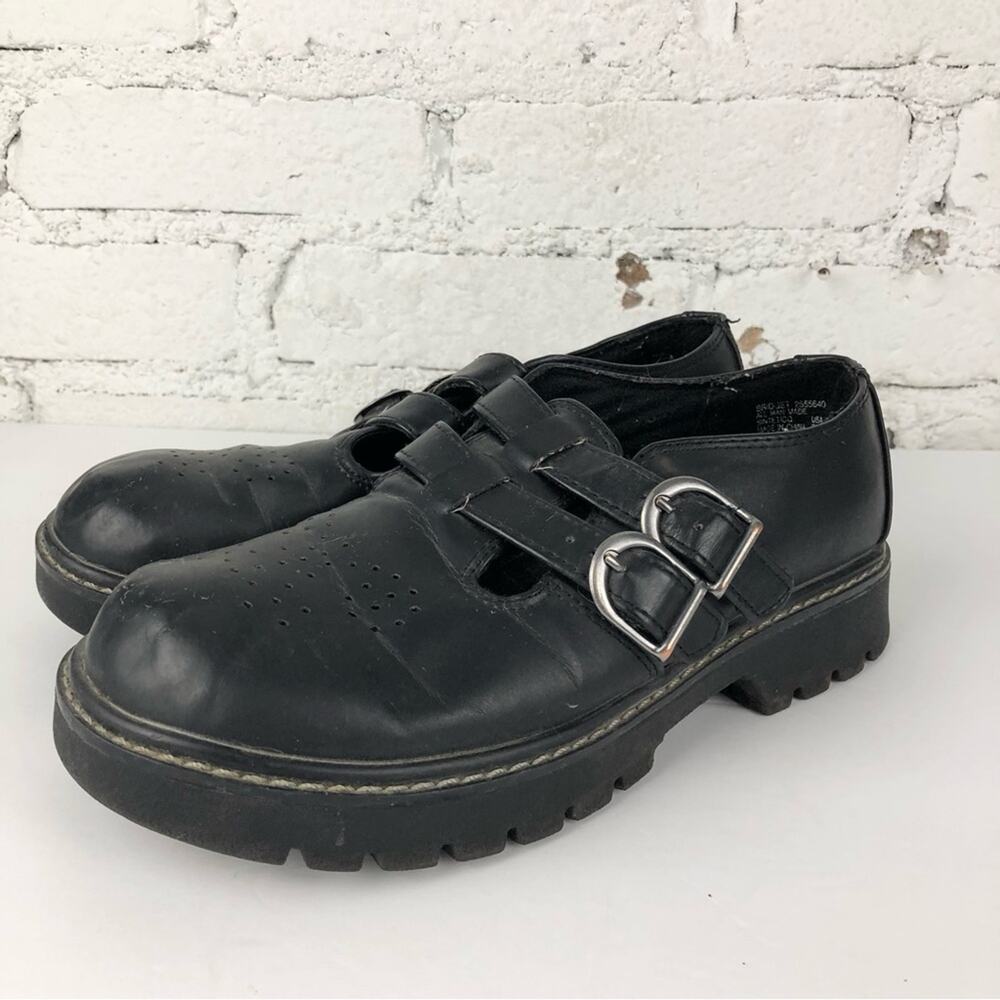 Vintage 90’s Y2K Chunky Buckle Mary Janes Oxfords